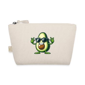 Coole Avocado mit Sonnenbrille Lustiges Design - Bio-Täschchen - Natur - Vorne
