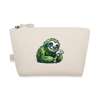Halloween Sloth Zombie Funny Cartoon - Organic Pouch - nature - Front