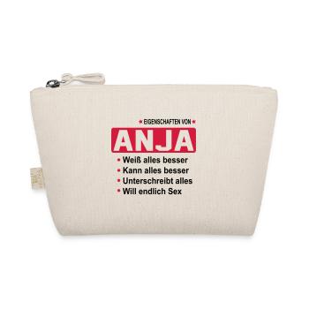 anja Geschenk Geschenkidee Name - Bio-Täschchen - Natur - Vorne