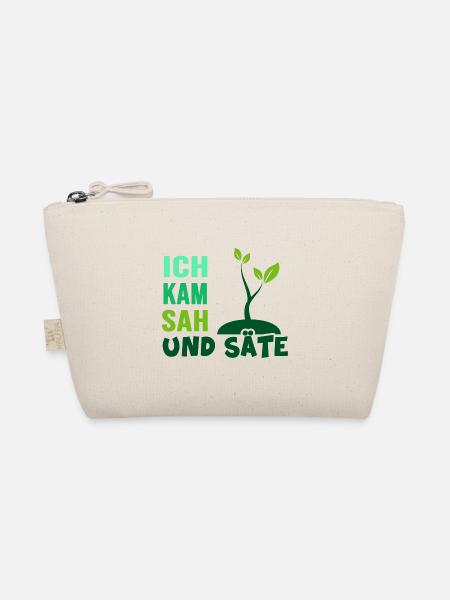 Garten Aussaat Pflanzen Gärtner Gartenarbeit - Bio-Täschchen - Natur - Vorne