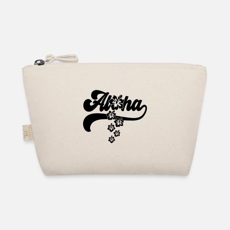 Farbe änderbar | Aloha Hibiscus Blossoms Bio-Täschchen