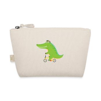 Krokodil - Crocodile - Kinder -Geschenk Geburtstag - Bio-Täschchen - Natur - Vorne