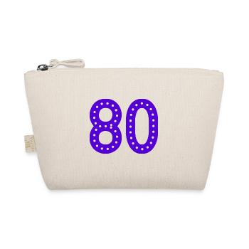 80 YEARS. 80TH ANNIVERSARY. BIRTHDAY 80 YEARS. 80 - Organic Pouch - nature - Front