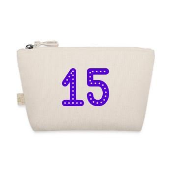 15 YEARS. 15th ANNIVERSARY. BIRTHDAY 15 YEARS. 15 - Organic Pouch - nature - Front