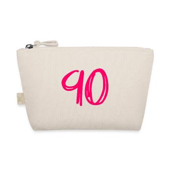 90 YEARS. 90TH ANNIVERSARY. BIRTHDAY 90 YEARS. 90 - Organic Pouch - nature - Front