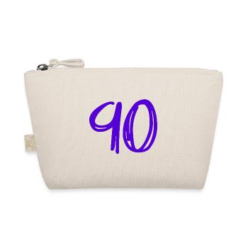 90 JAHRE. 90-JÄHRIGES JUBILÄUM. GEBURTSTAG 90 JAHRE. 90 - Bio-Täschchen - Natur - Vorne