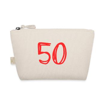 50 YEARS. 50th ANNIVERSARY. BIRTHDAY 50 YEARS. 50 - Organic Pouch - nature - Front