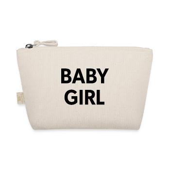 Baby Girl Schwarzer Text - Bio-Täschchen - Natur - Vorne