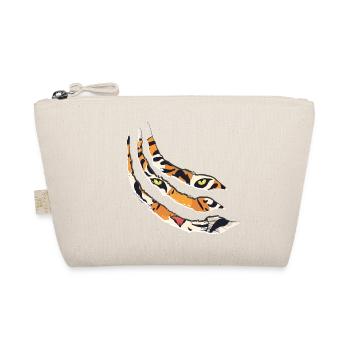 Tiger Kralle Tigermuster Krallen Geschenkidee - Bio-Täschchen - Natur - Vorne