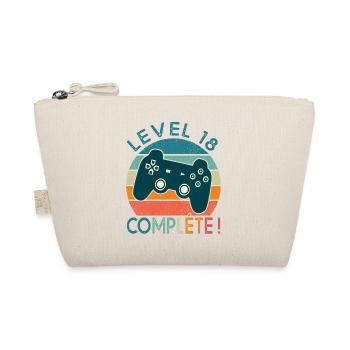 Level 18 Geschenk Videospiele Geburtstag 18 Jahre. - Bio-Täschchen - Natur - Vorne