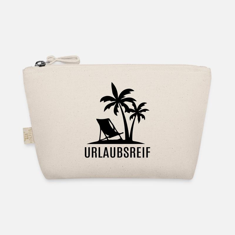 Urlaubsreif Erholung Auszeit entspannen Palmen - Bio-Täschchen - Natur
