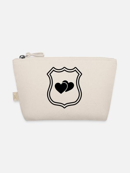 Heart Symbol Coat of Arms - Organic Pouch - nature - Front