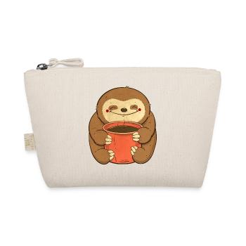 sloth with coffee - Organic Pouch - nature - Front