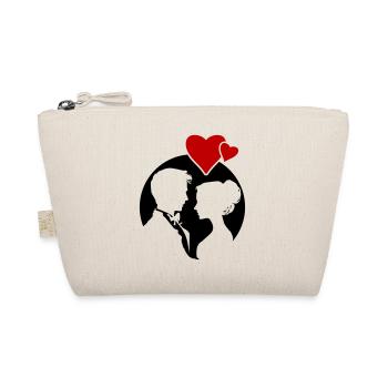 Married Couple Wedding Silhouette - Organic Pouch - nature - Front