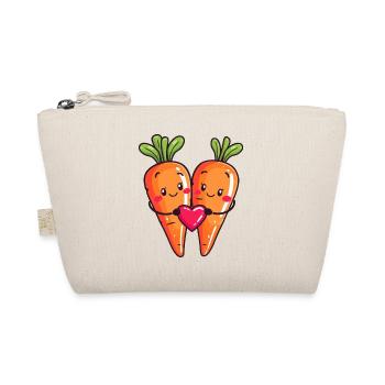 Carotte Couple Amour Coeur Saint Valentin - Trousse biologique - nature - Devant