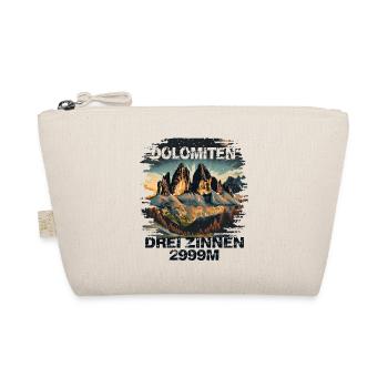 Drei Zinne Wandern Dolomiten Souvenir Andenken - Bio-Täschchen - Natur - Vorne