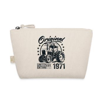 Original 1971 Birthday 1971 Farmer Tractor - Organic Pouch - nature - Front
