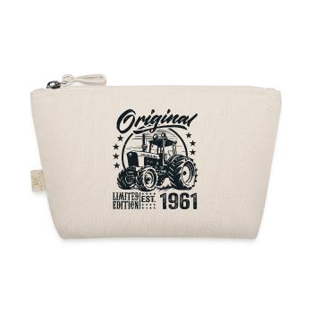 Original 1961 Geburtstag 1961 Farmer Traktor - Bio-Täschchen - Natur - Vorne