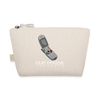 Flip Phone Activate Vintage & retro Old Flip Phone - Organic Pouch - nature - Front