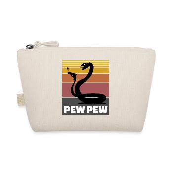 Snake Pew Pew Gift - Organic Pouch - nature - Front