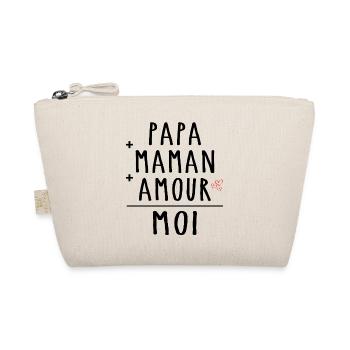 PAPA + MAMAN + AMOUR = MOI - Cadeau Mignon Enfants - Trousse biologique - nature - Devant