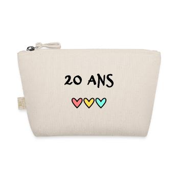 20 ANS. 20e ANNIVERSAIRE. ANNIVERSAIRE 20 ANS. 20 - Trousse biologique - nature - Devant
