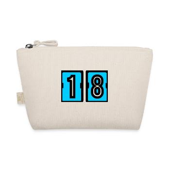 18 YEARS. 18th ANNIVERSARY. BIRTHDAY 18 YEARS. 18 - Organic Pouch - nature - Front