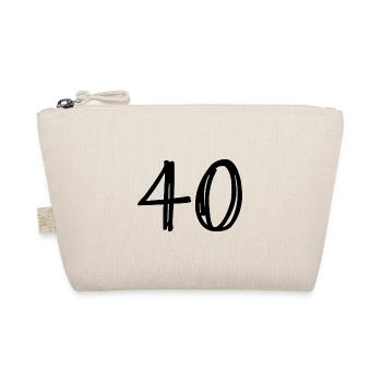 40 JAHRE. 40-jähriges Jubiläum. GEBURTSTAG 40 JAHRE. 40 - Bio-Täschchen - Natur - Vorne