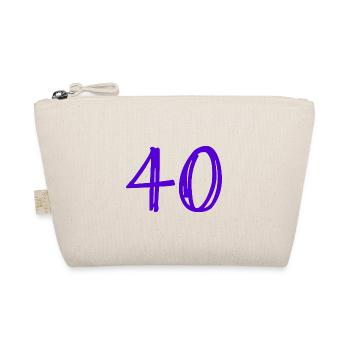 40 YEARS. 40th ANNIVERSARY. BIRTHDAY 40 YEARS. 40 - Organic Pouch - nature - Front