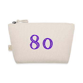 80 YEARS. 80TH ANNIVERSARY. BIRTHDAY 80 YEARS. 80 - Organic Pouch - nature - Front