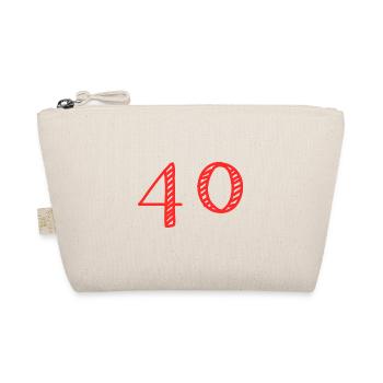 40 JAHRE. 40-jähriges JUBILÄUM. JUBILÄUM 40 JAHRE. 40 - Bio-Täschchen - Natur - Vorne