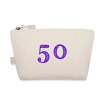 50 JAHRE. 50-jähriges Jubiläum. GEBURTSTAG 50 JAHRE. JAHR - Bio-Täschchen - Natur - Vorne