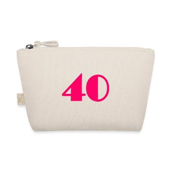 40 YEARS. 40th ANNIVERSARY. BIRTHDAY 40 YEARS. 40 - Organic Pouch - nature - Front