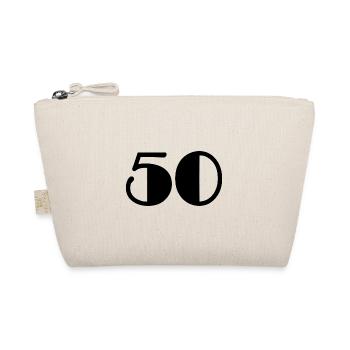 50 JAHRE. 50-jähriges Jubiläum. GEBURTSTAG 50 JAHRE. 50 - Bio-Täschchen - Natur - Vorne