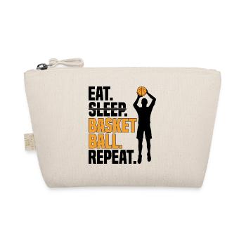 Eat Sleep Basketball Repeat I Girl Basketballer - Bio-Täschchen - Natur - Vorne