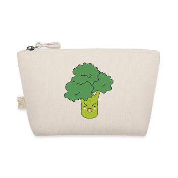 Kawaii Brokkoli Gemüse vegan - Bio-Täschchen - Natur - Vorne