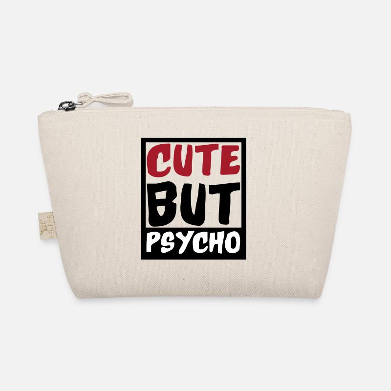 Cute but Psycho | Farben änderbar - Bio-Täschchen - Natur