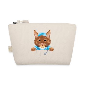 Mignon chat roux docteur - Trousse biologique - nature - Devant