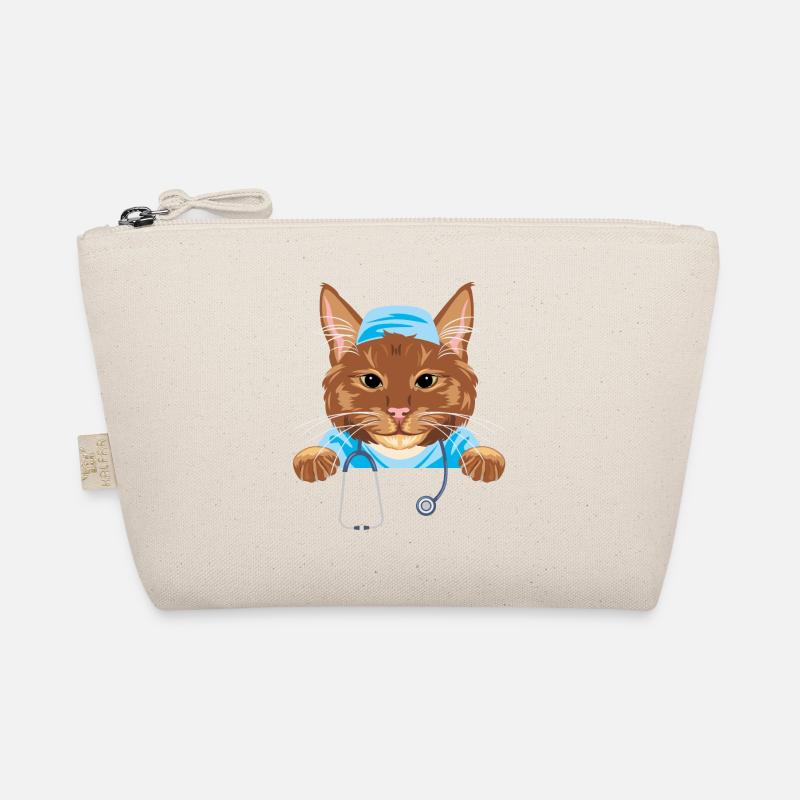 Cute ginger cat doctor Organic Pouch