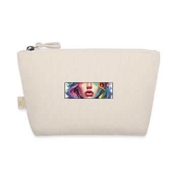 Woman / Pretty / Portrait / Colorful Hair / Model - Organic Pouch - nature - Front