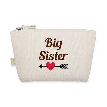 Big sister (arrow, heart) - Organic Pouch - nature - Front