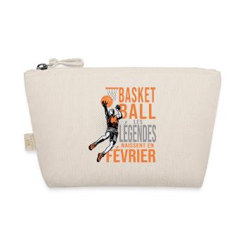 basketball birthday gift dad basketball player february - Organic Pouch - nature - Front