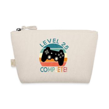 Geburtstag 25 Jahre gamer level 25 geschenk - Bio-Täschchen - Natur - Vorne