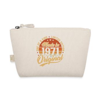 1971 Vintage Born Retro Vintage Birthday Gift - Organic Pouch - nature - Front