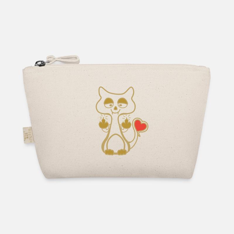 Kitten shows middle finger Organic Pouch