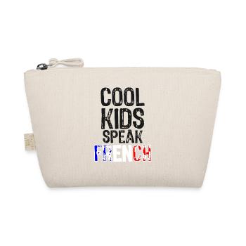 Cool Kids Speak French language Gift for France - Organic Pouch - nature - Front