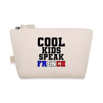 French teacher student Speak Gift for France - Organic Pouch - nature - Front