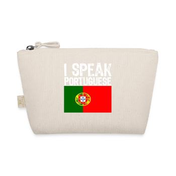 i speak PORTUGUESE funny gift for Brazil - Organic Pouch - nature - Front