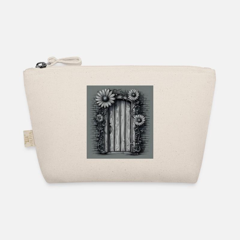 Doors Tee Texture Vintage Brickwork Wooden Door Organic Pouch