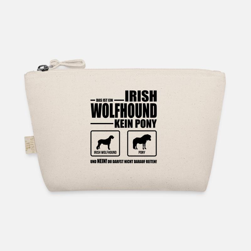 IRISH WOLFHOUND kein Pony Hundespruch WILSIGNS - Bio-Täschchen - Natur